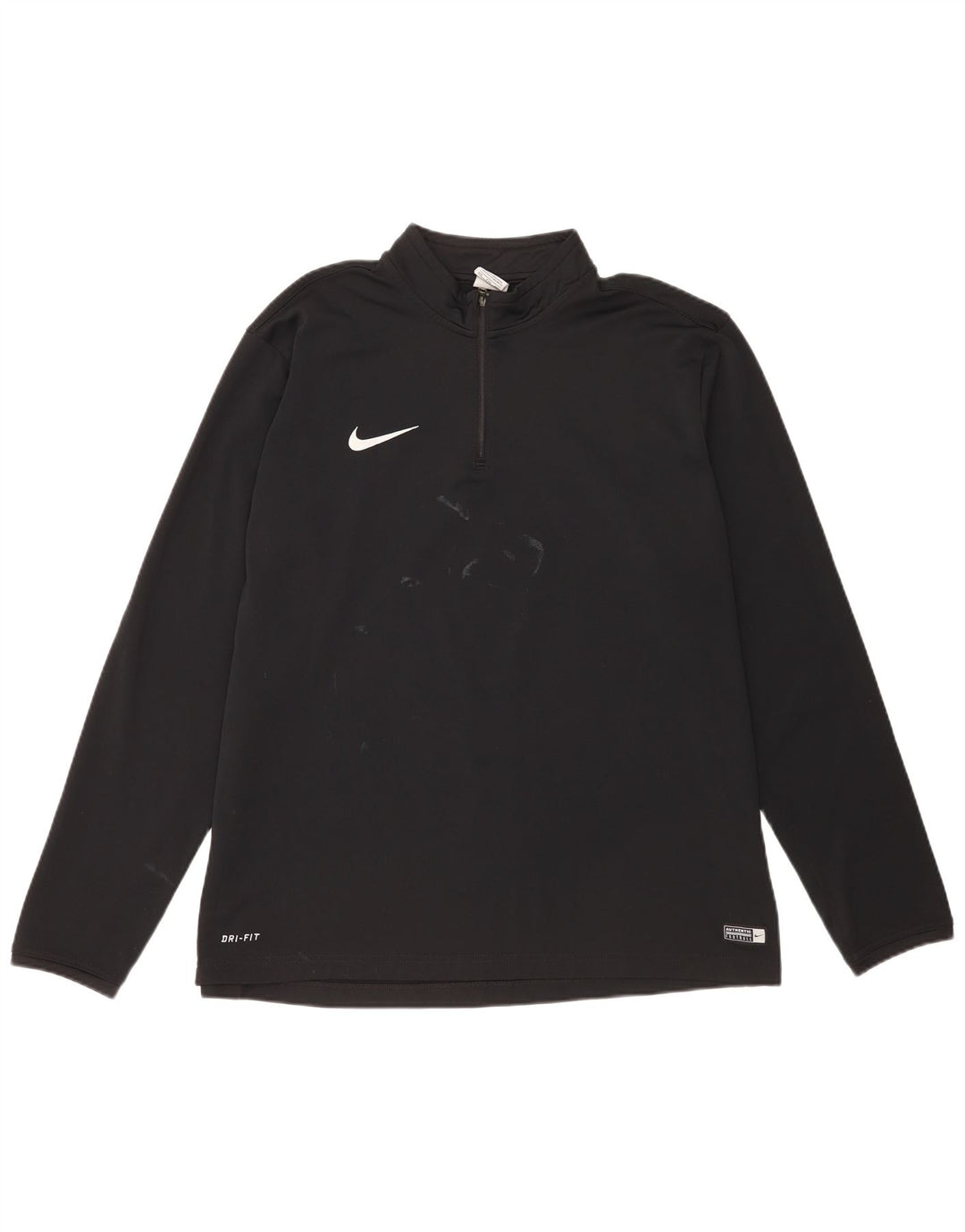 Nike Hommes Dri Fit Zip Neck Pull Survêtement Top 2XL Noir Polyester