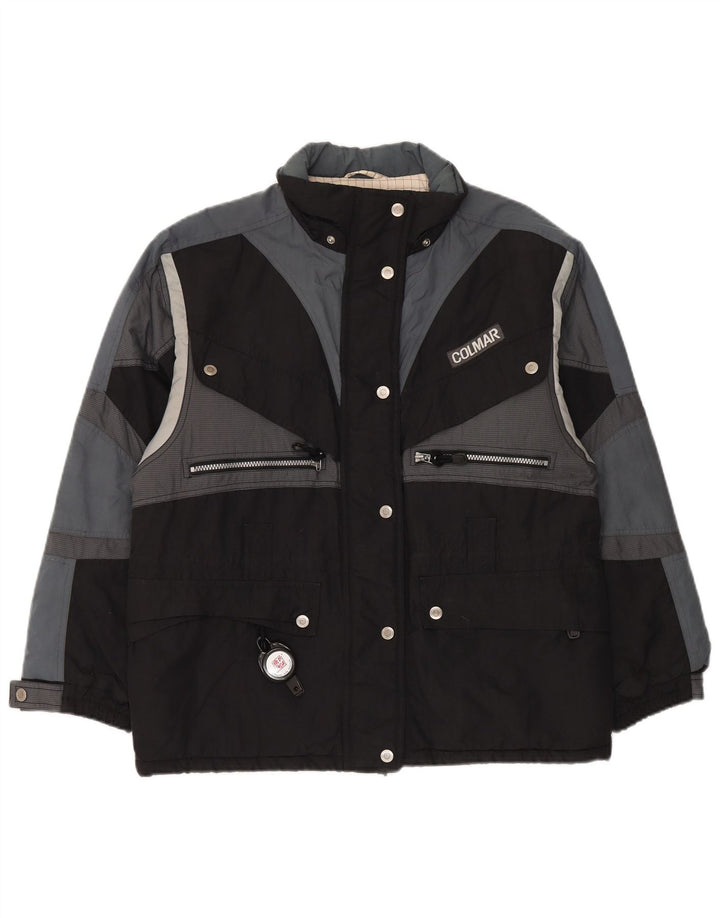 COLMAR Veste de Ski Oversize Femme IT 44 Petit Noir Colourblock Polyamide