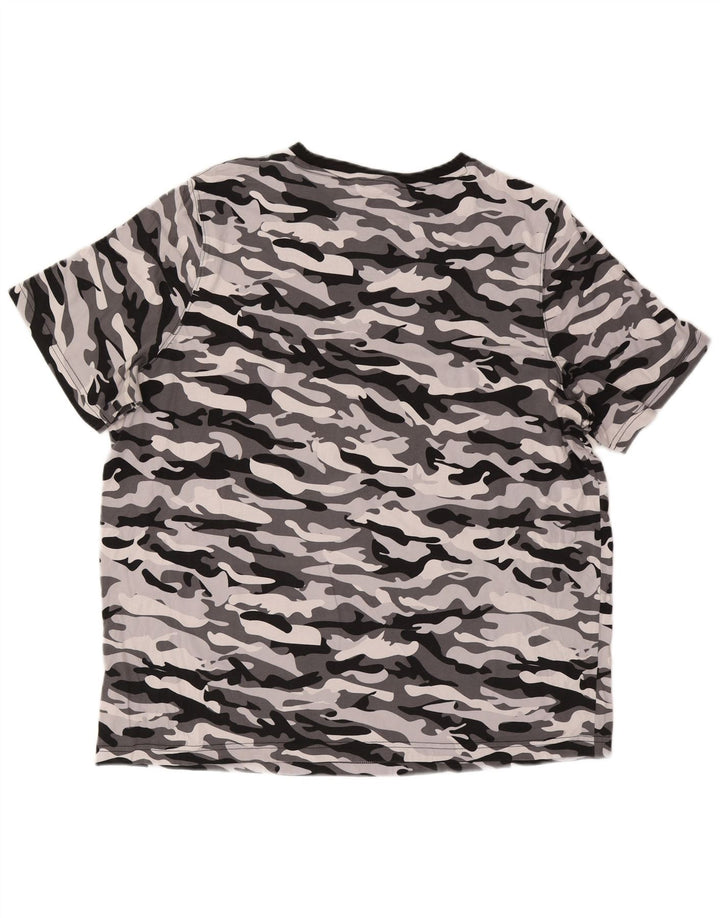 PUMA T-Shirt Homme Top 2XL Gris Camouflage Coton