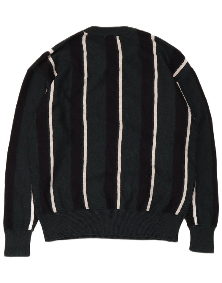 Zara Pull col rond homme rayé vert moyen