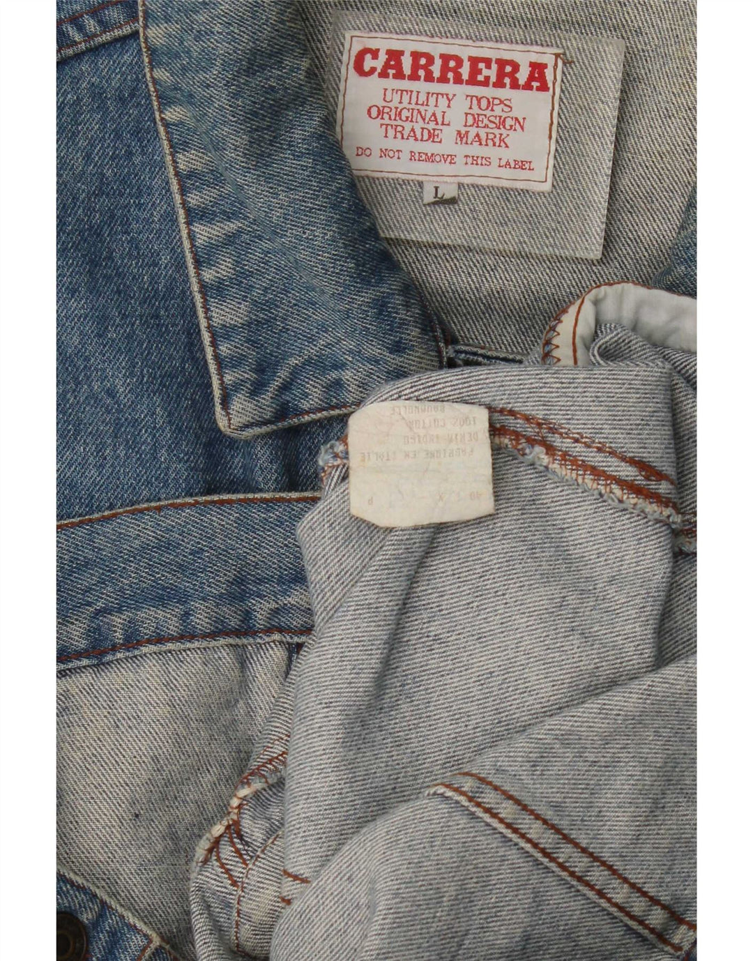 Carrera Veste en jean pour homme UK 40 Large Bleu Coton