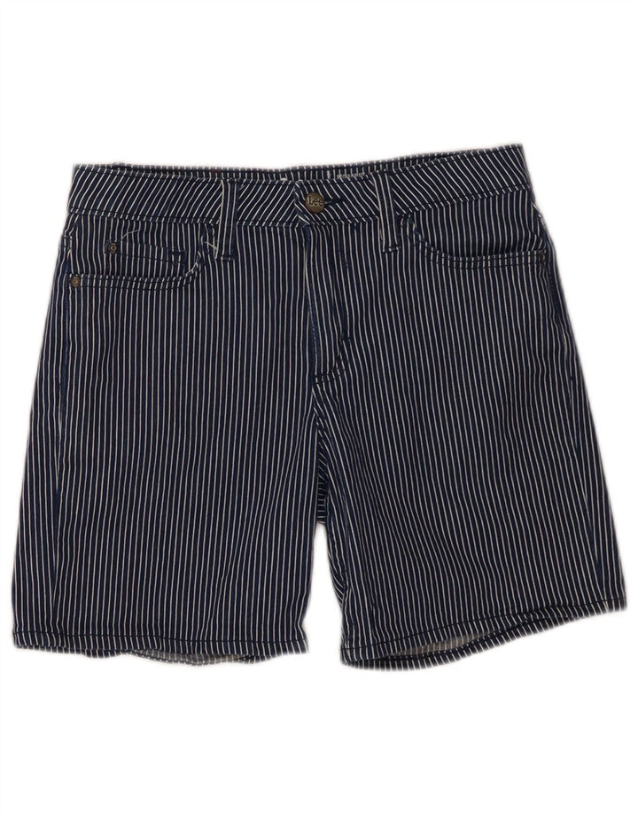 Lee Short décontracté taille moyenne W30 pour femme, bleu marine moyen à fines rayures