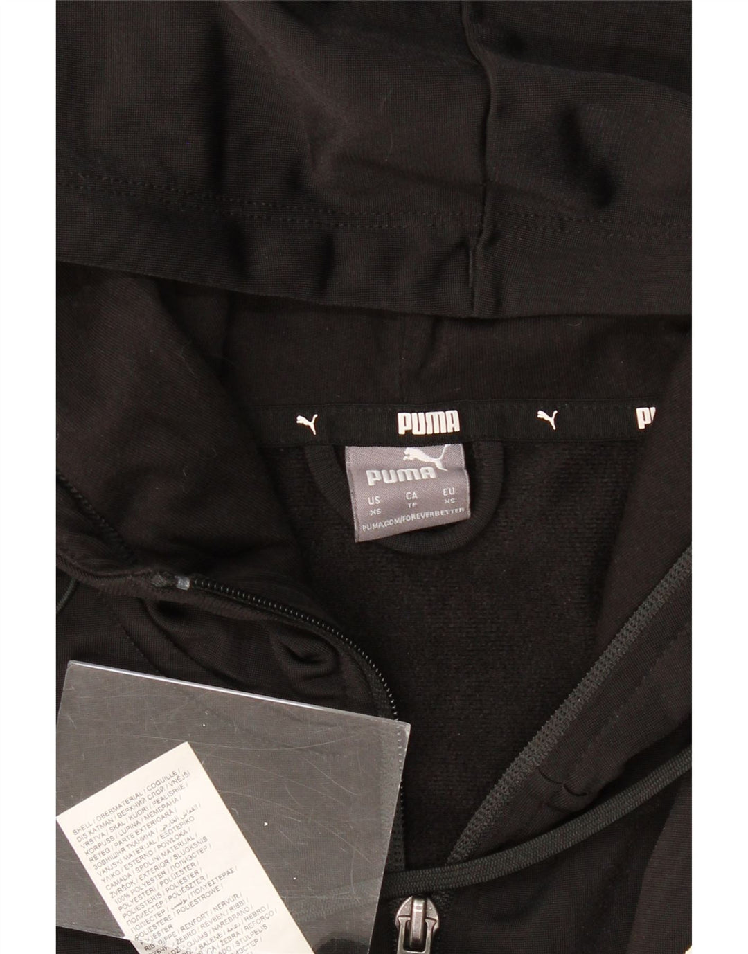 PUMA Sweat à capuche zippé pour homme XS Noir Polyester