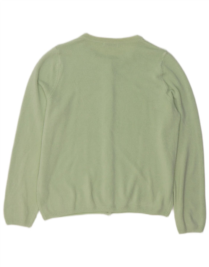 MARKS & SPENCER Pull cardigan classique pour femme UK 12 Acrylique vert moyen