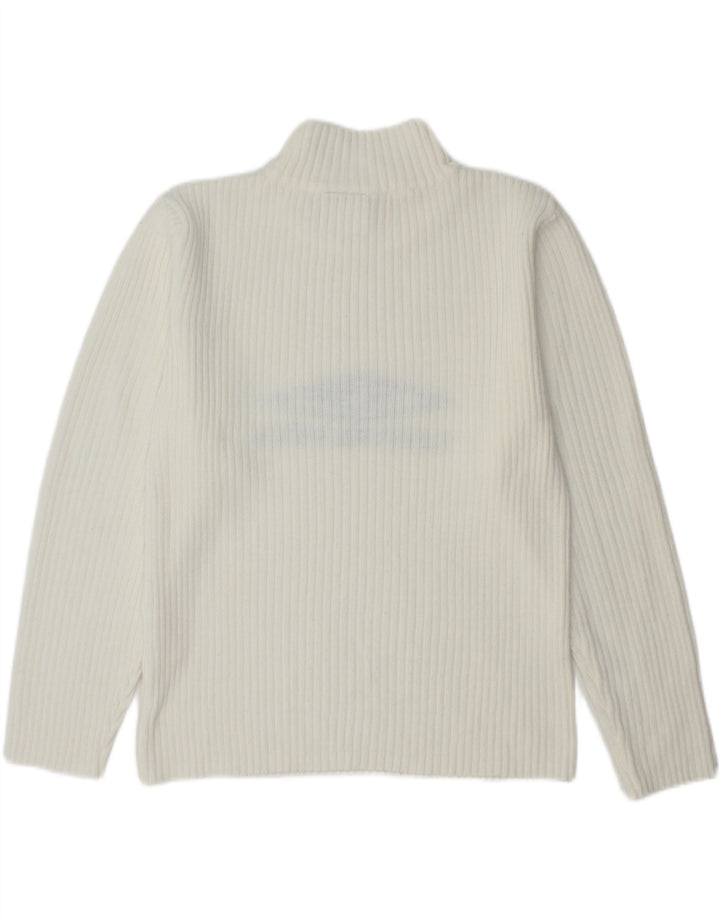 UMBRO Pull graphique à col roulé pour femme UK 16 Acrylique blanc moyen