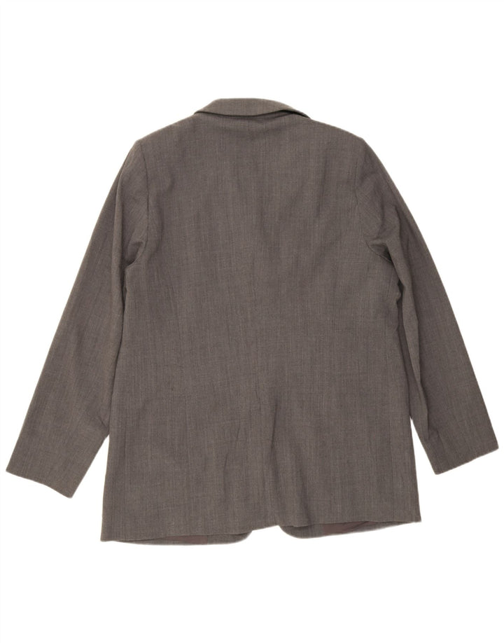 Marina Rinaldi Veste Blazer 3 Boutons Femme Taille 25 Grand Gris Polyester