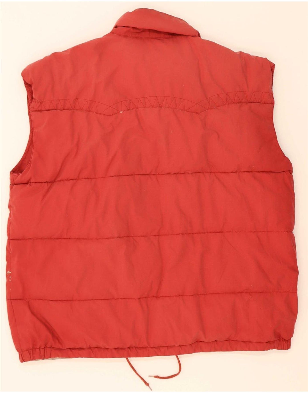VINTAGE Mens Padded Gilet UK 40 Large Red Polyester