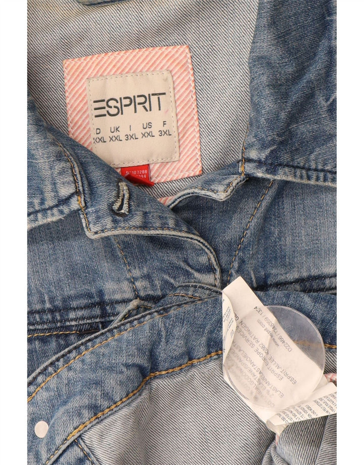 ESPRIT Veste en Jean Femme UK 20 2XL Bleu Coton