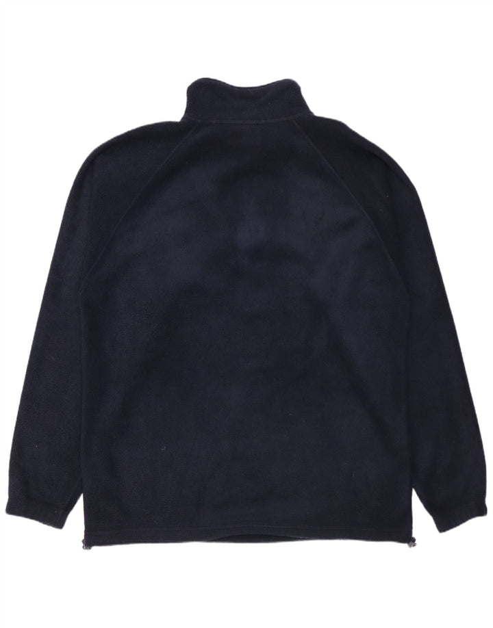 Kappa Pull polaire à col zippé pour homme, grand, bleu marine, polyester