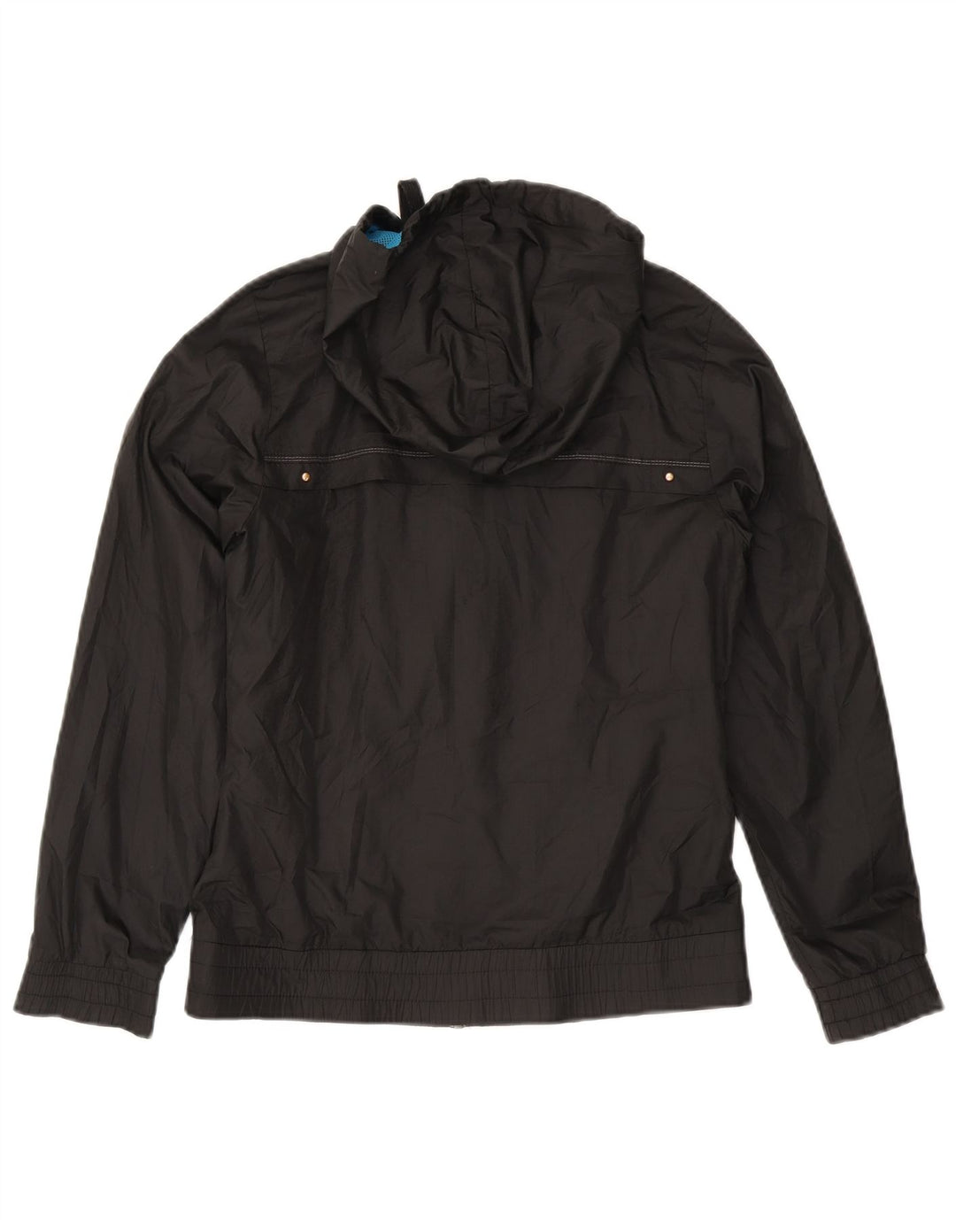 Reebok Veste coupe-vent à capuche pour femme UK 10 Small Noir Polyester