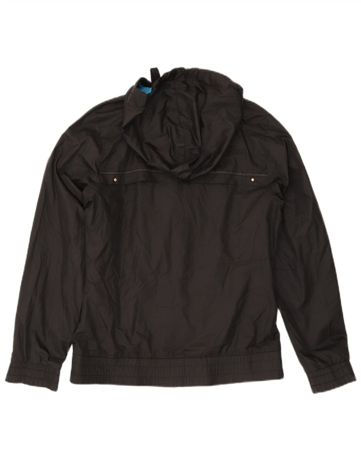 Reebok Veste coupe-vent à capuche pour femme UK 10 Small Noir Polyester