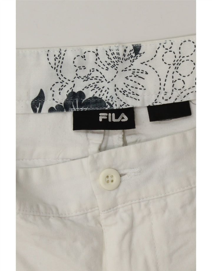 Fila Short Chino W32 Homme Blanc Moyen