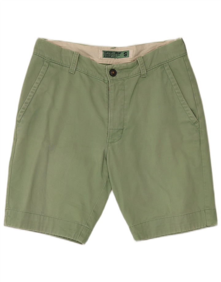 SUPERDRY Short Chino Homme Petit W32 Vert Coton