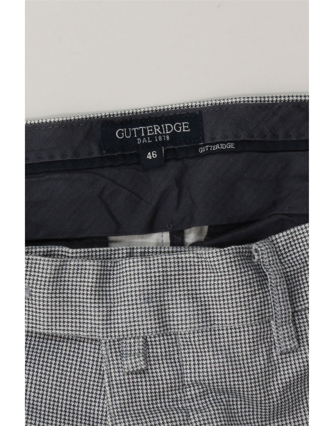 Gutteridge Pantalon de costume skinny pour homme IT 46 Small W32 L32 Bleu pied-de-poule
