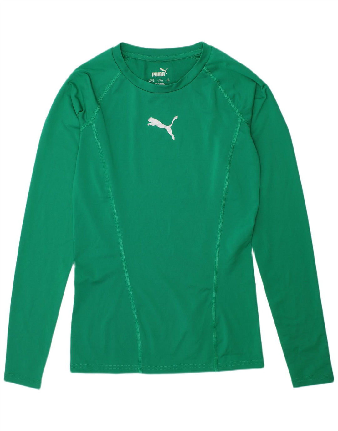 PUMA Haut à manches longues pour filles 13-14 ans Vert Polyester