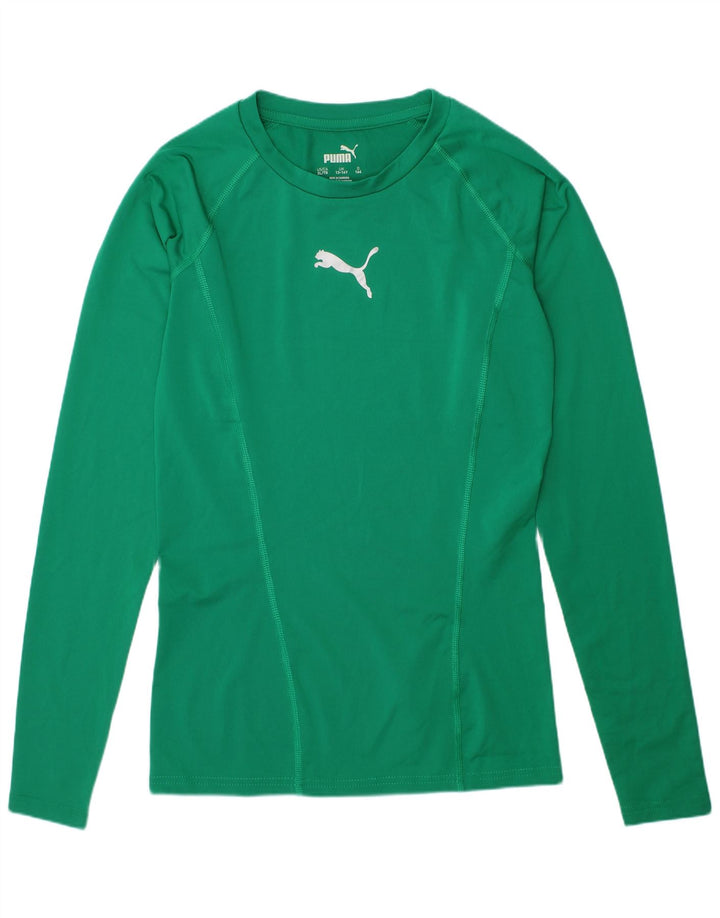PUMA Haut à manches longues pour filles 13-14 ans Vert Polyester