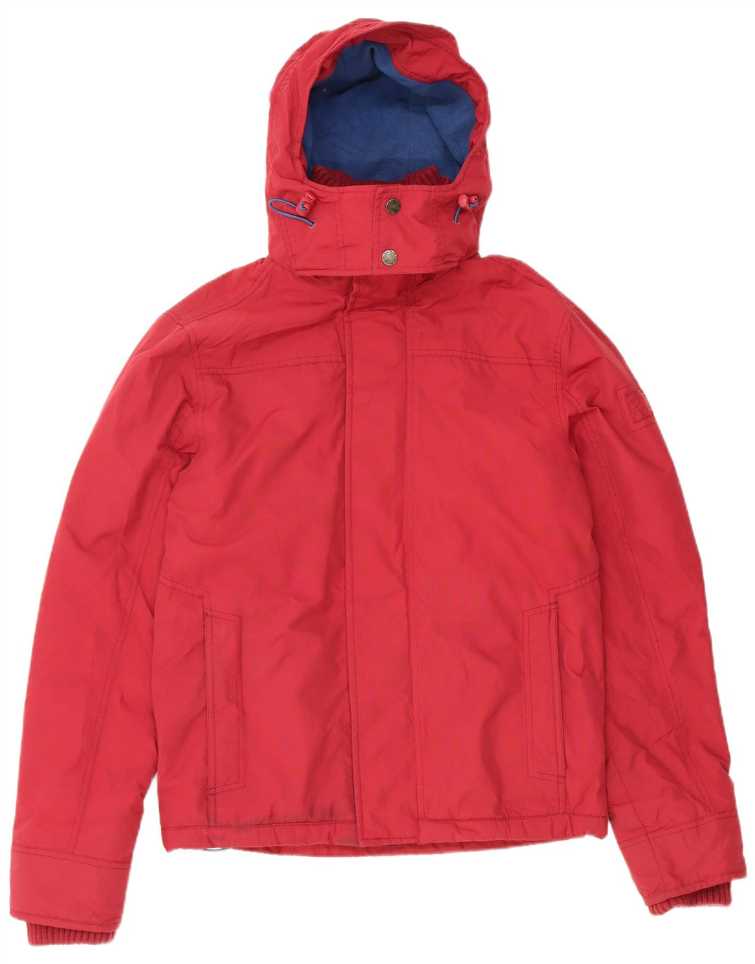 Fat Face Veste coupe-vent à capuche pour homme UK 36 Petit nylon rouge