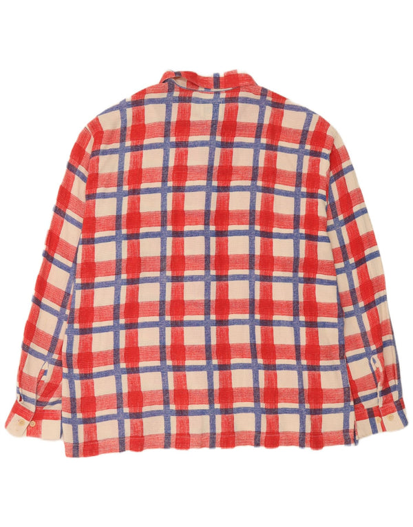 Gas Mens Shirt XL Red Check Cotton