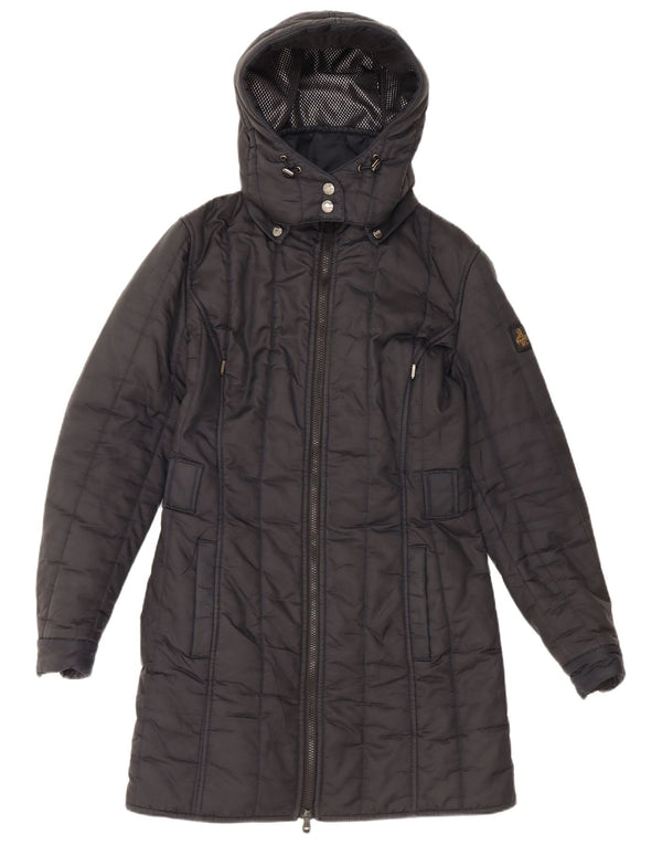 REFRIGIWEAR Manteau rembourré à capuche pour femme UK 14 Bleu marine moyen Polyamide
