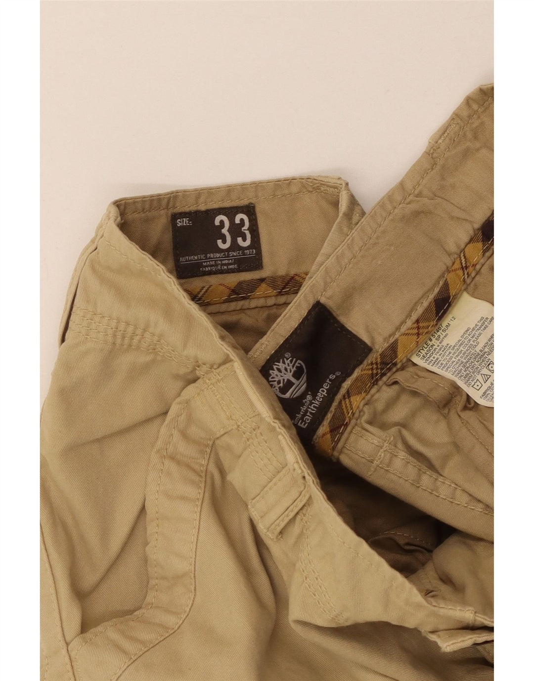Timberland Short Cargo Homme W33 Coton Beige Moyen