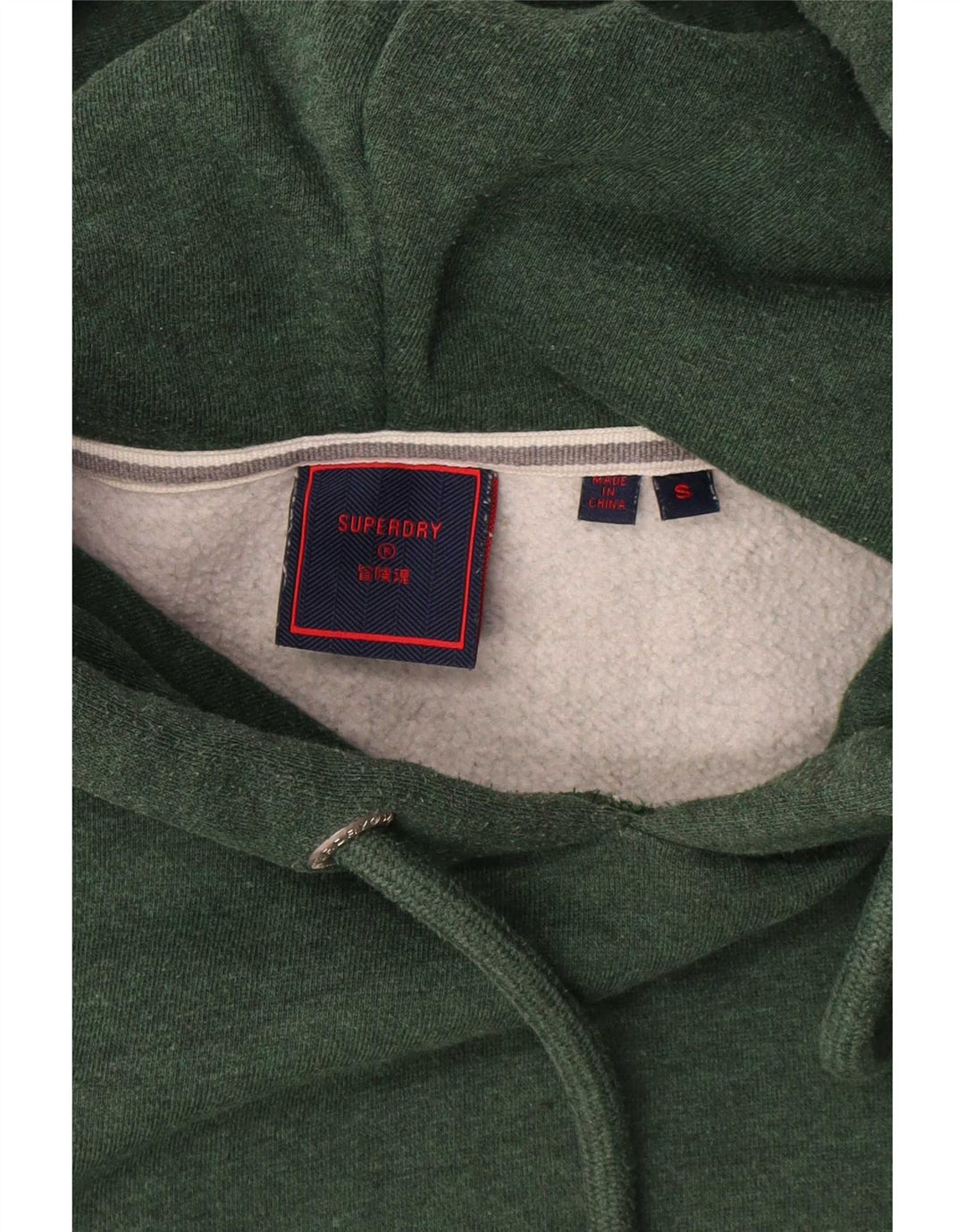 Superdry Pull à capuche pour homme en coton vert petit