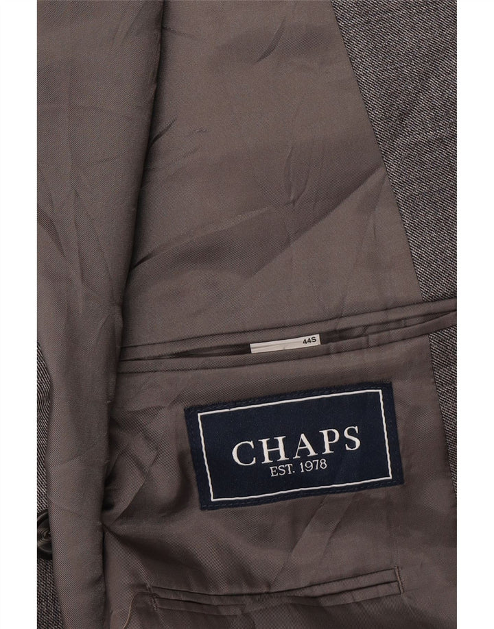 Chaps Veste Blazer 2 Boutons Homme UK 44 2XL Gris Laine
