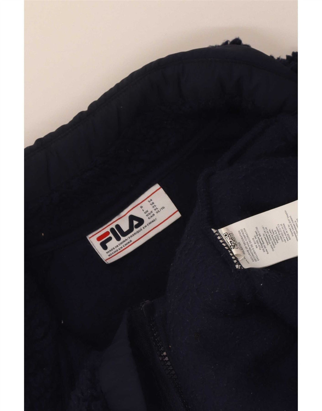Fila Veste polaire homme UK 42 XL Bleu marine Polyester