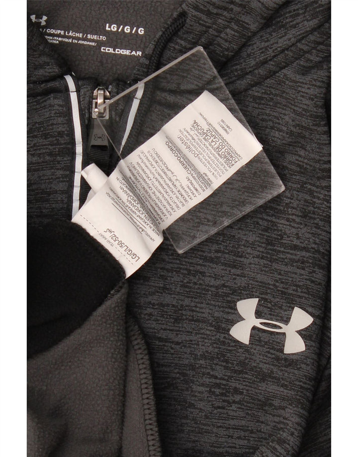 Under Armour Sweat à Capuche Cold Gear Zip Homme Gris Large Colorblock