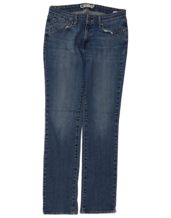 LEVI'S Jean droit légèrement courbé pour femme US 10 Large W32 L32 Bleu