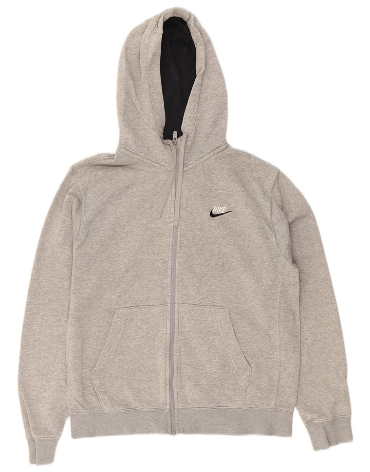 Nike Sweat à capuche zippé en coton moucheté gris moyen pour homme
