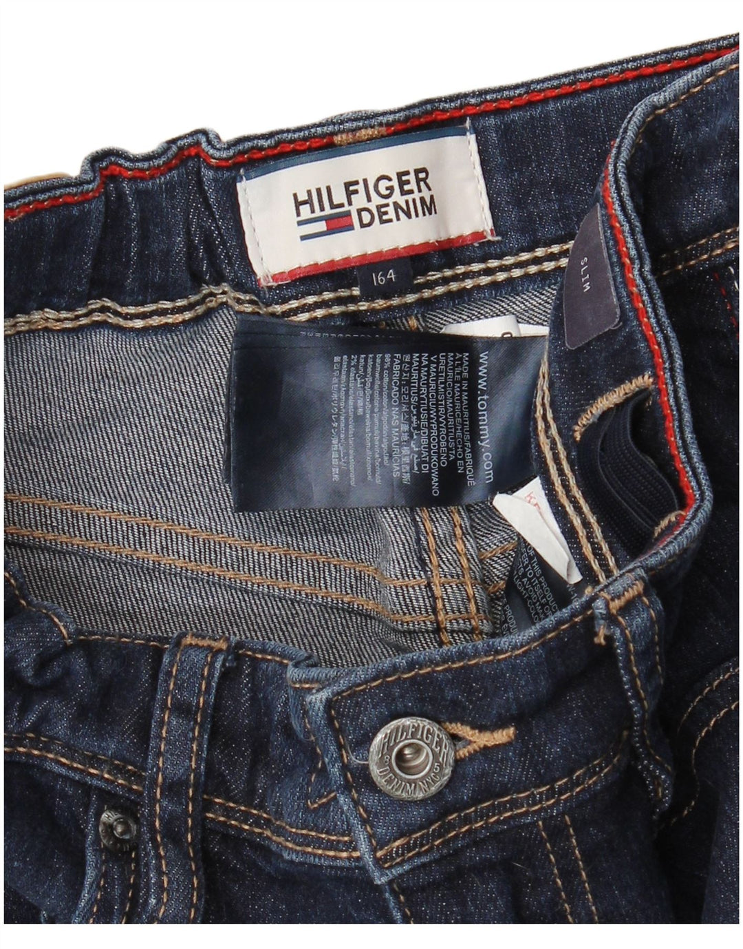 TOMMY HILFIGER Jean Slim Garçon 13-14 ans W26 L29 Bleu Coton