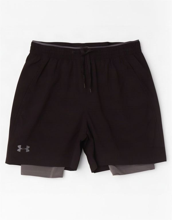 Under Armour Short de Sport Heat Gear Homme Grand Noir Polyester
