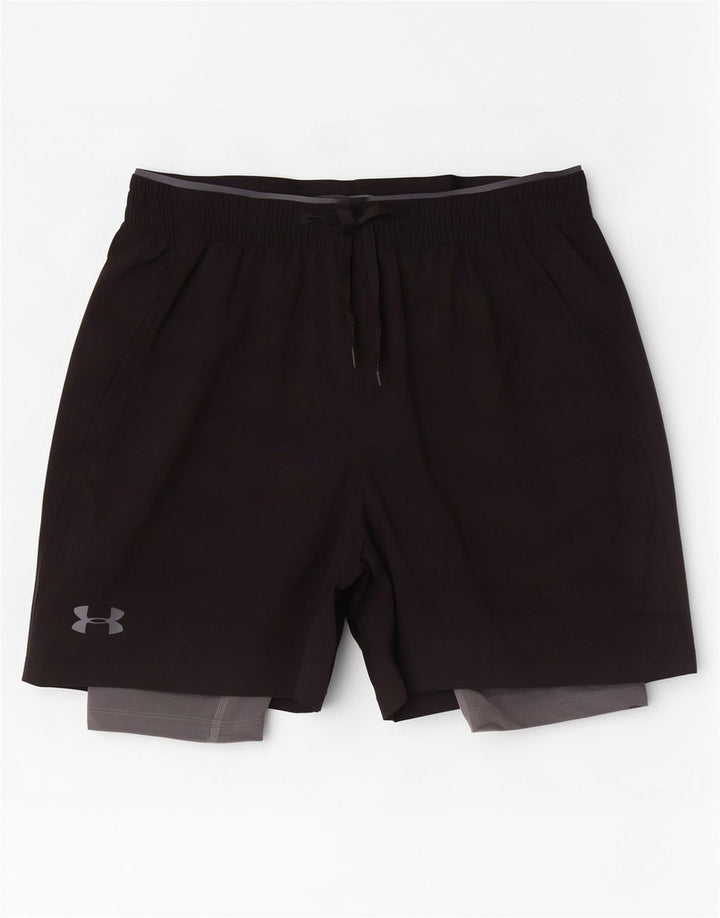 Under Armour Short de Sport Heat Gear Homme Grand Noir Polyester