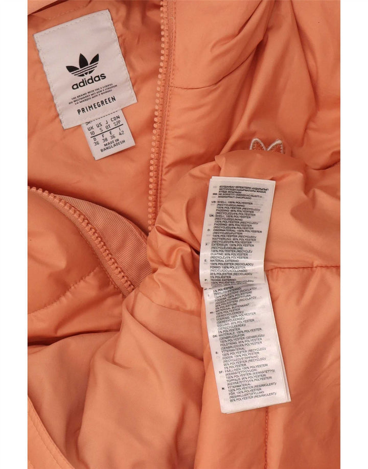 Veste rembourrée à capuche Adidas pour femme UK 10 Petit Rose Polyester