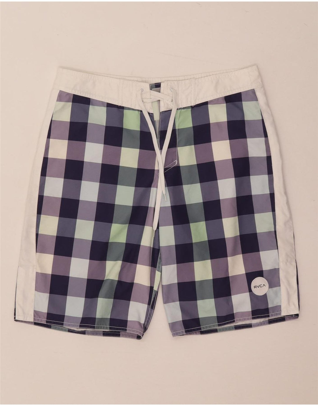 RVCA Short de Bain Homme Moyen Vichy Multicolore Polyester