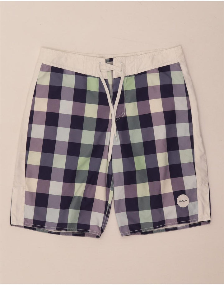 RVCA Short de Bain Homme Moyen Vichy Multicolore Polyester