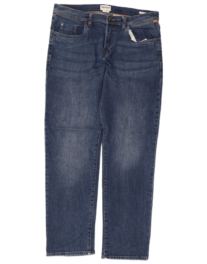 Timberland Jean droit homme W34 L32 bleu coton