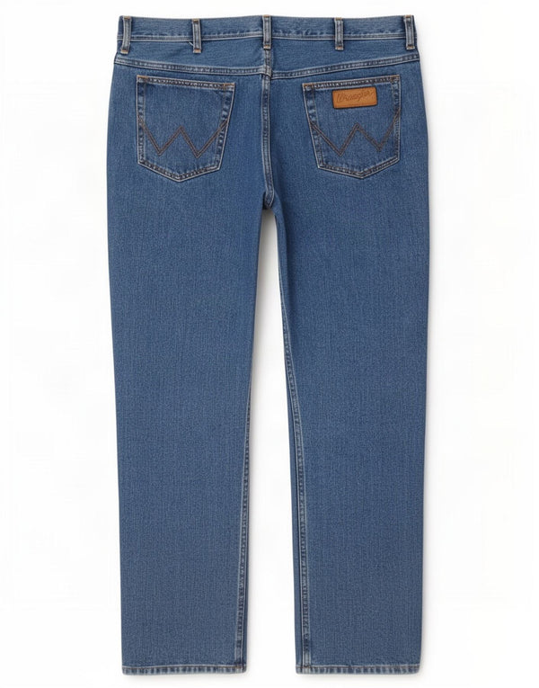 Wrangler Jean Droit Texas Homme W42 L32 Bleu Coton