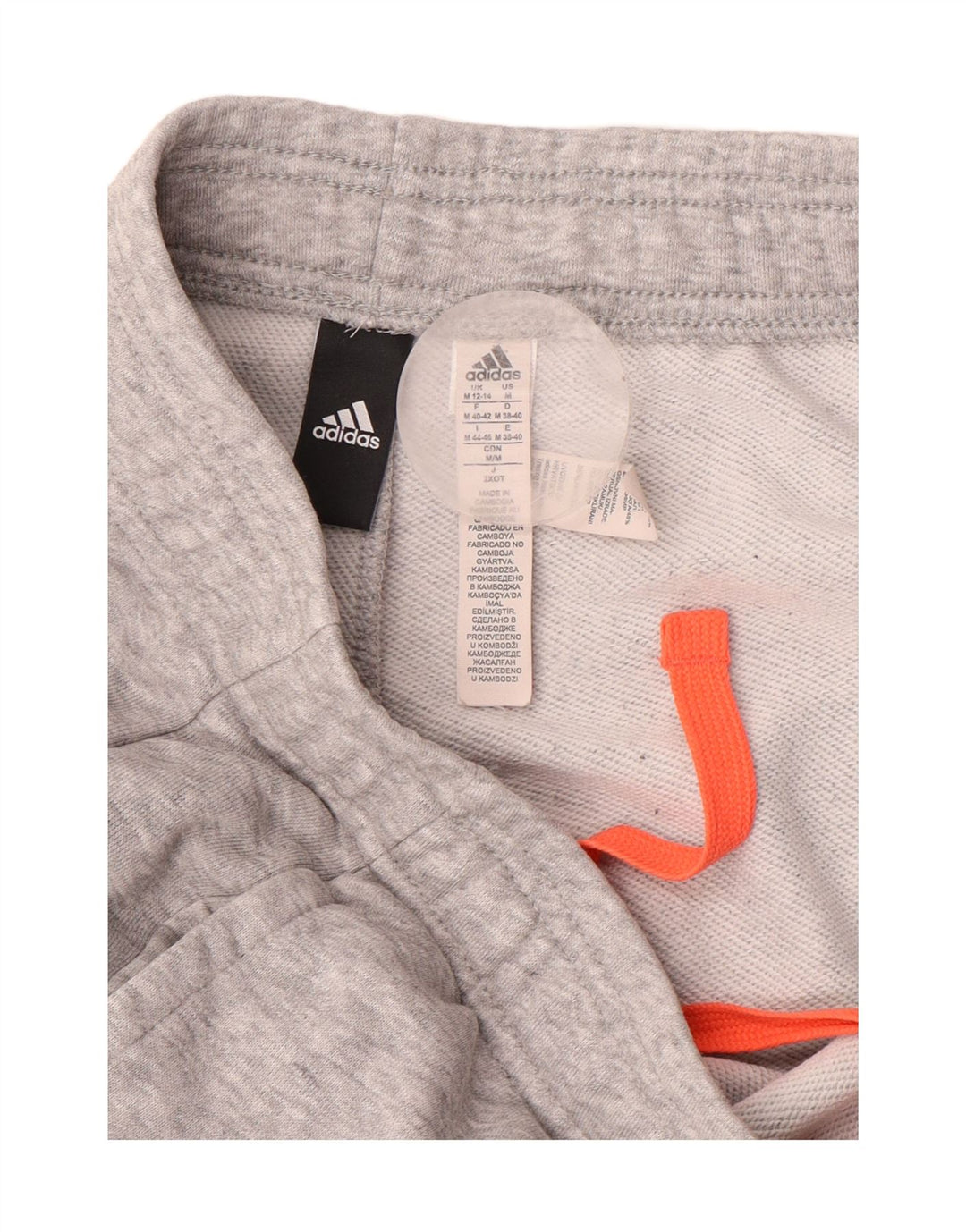 ADIDAS Pantalon de survêtement pour homme UK 12/14 Gris moyen Coton