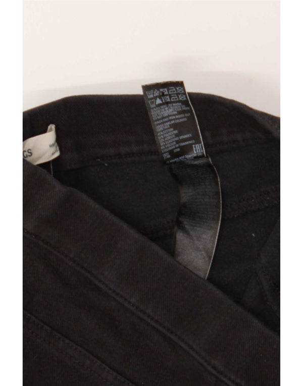 Marks & Spencer Jean Jegging Femme UK 12 Moyen W28 L28 Coton Noir