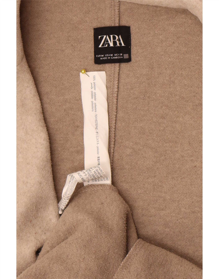 Zara Femme Pardessus UK 12 Polyester Beige Moyen