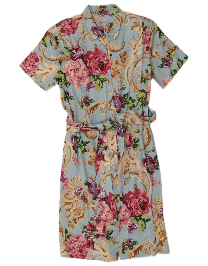 Elle Femme Robe Chemise IT 44 Bleu Moyen Floral