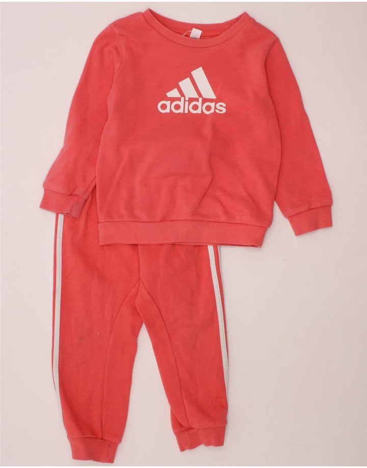 ADIDAS Survêtement complet graphique fille 2-3 ans rouge coton