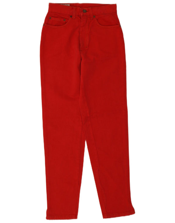 Casucci Pantalon décontracté taille haute pour femme IT 42 Medium W24 L29 Rouge Coton