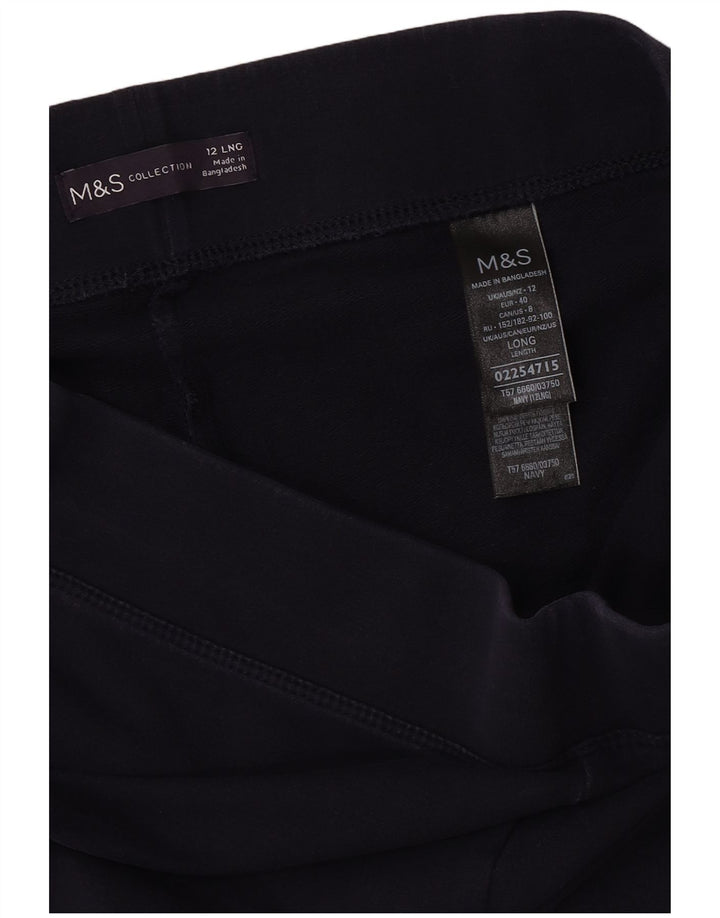 Marks & Spencer Pantalon de survêtement pour femme UK 12 Bleu marine moyen Coton