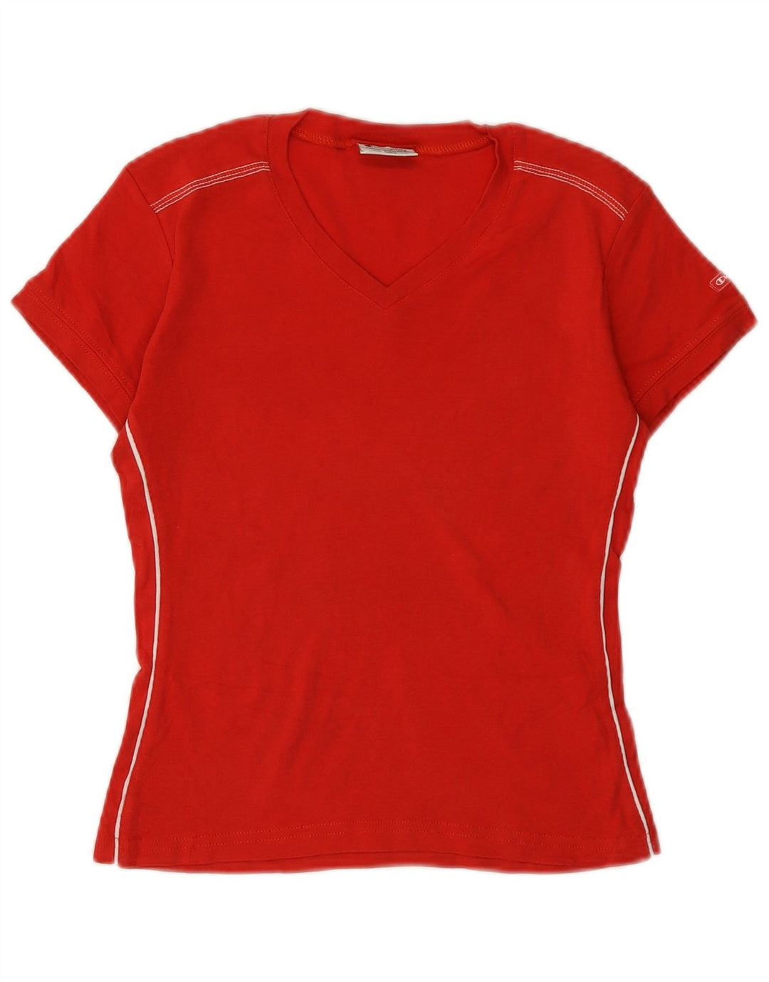 CHAMPION T-Shirt Court Femme UK 12 Coton Rouge Moyen