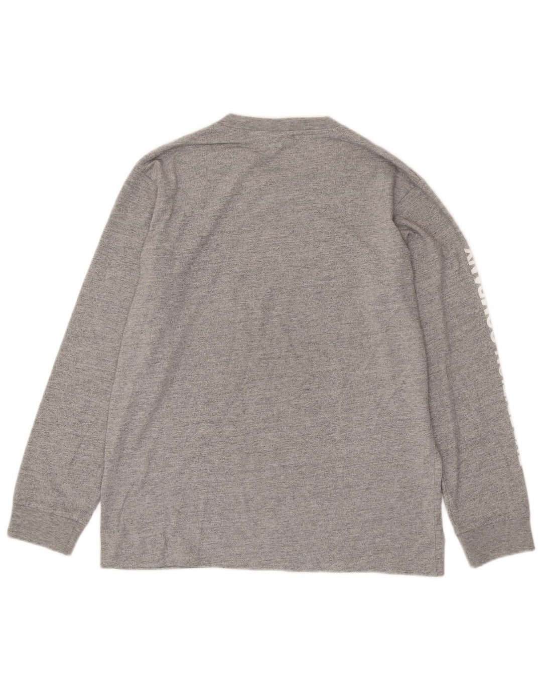 SUPERDRY Haut graphique à manches longues pour homme en coton moucheté gris moyen