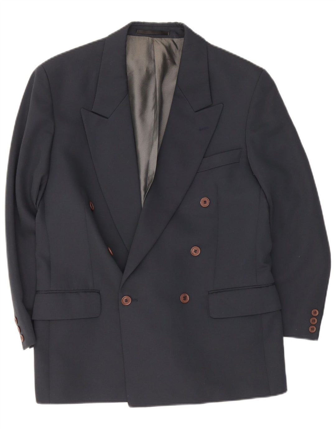 Renato Cavalli Veste blazer double boutonnage pour homme UK 38 Bleu marine moyen