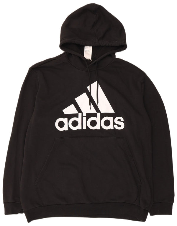 Adidas Pull à capuche graphique pour homme 2XL en coton noir