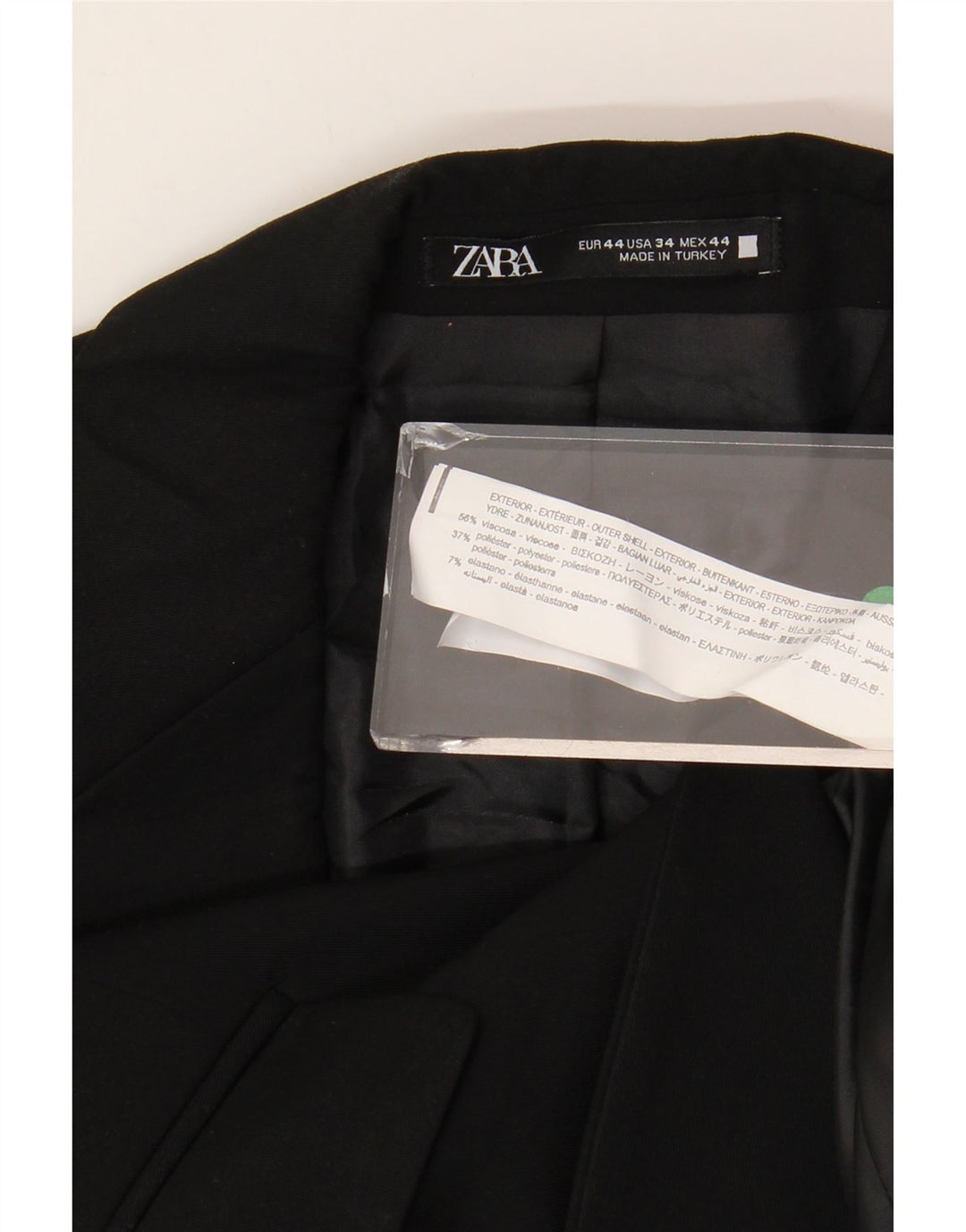 ZARA Veste blazer à 2 boutons pour homme EU 44 XS Bleu marine Viscose